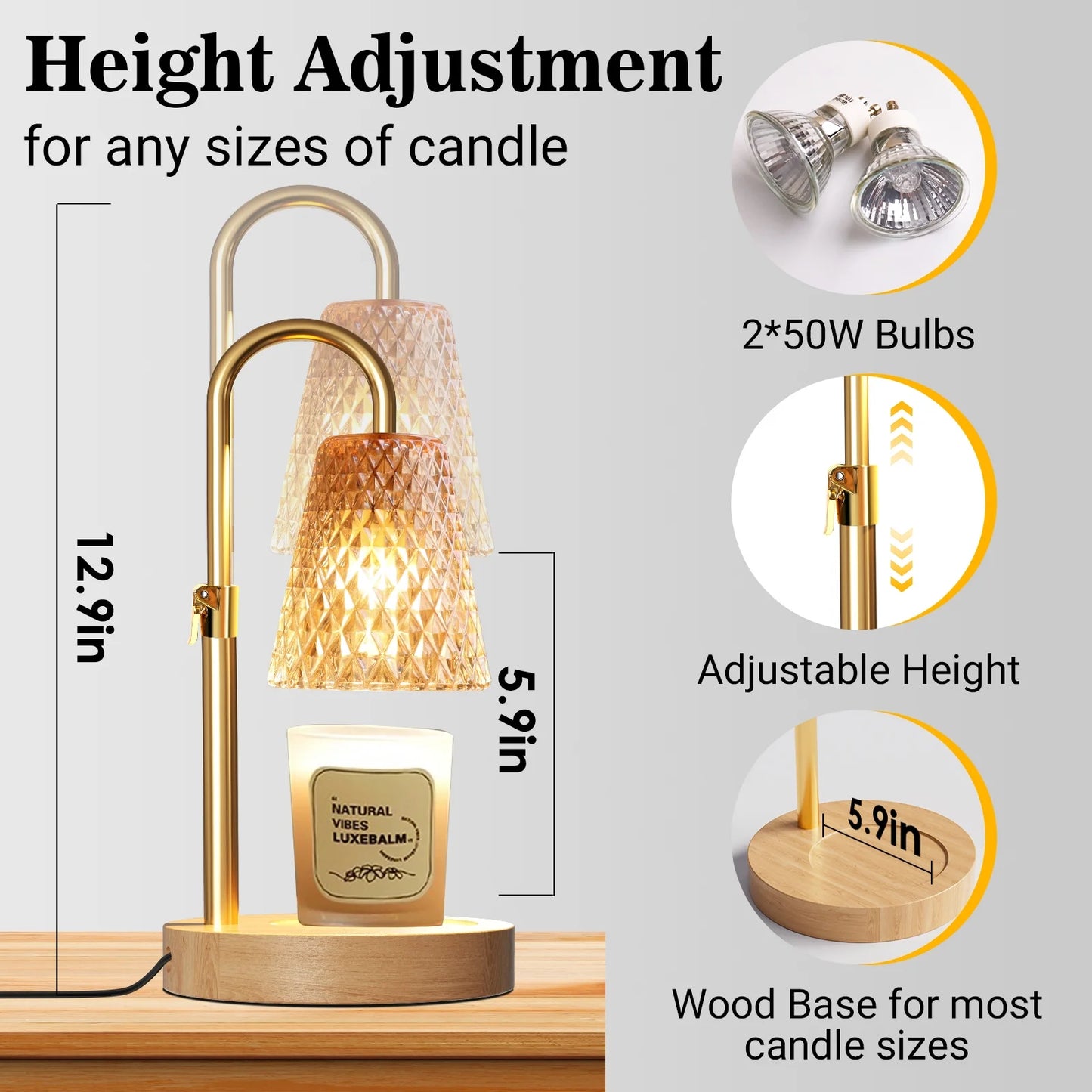 Transform Your Space with Our Stylish Candle Warmer Lamp! 🕯️✨ Dimmable & Adjustable, Perfect for Home Decor! #CandleLovers #HomeDecor #WaxMelter