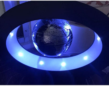 Floating Globe Desk Toy - Perpetual Motion Decoration with Magnetic Rotation for Home & Office