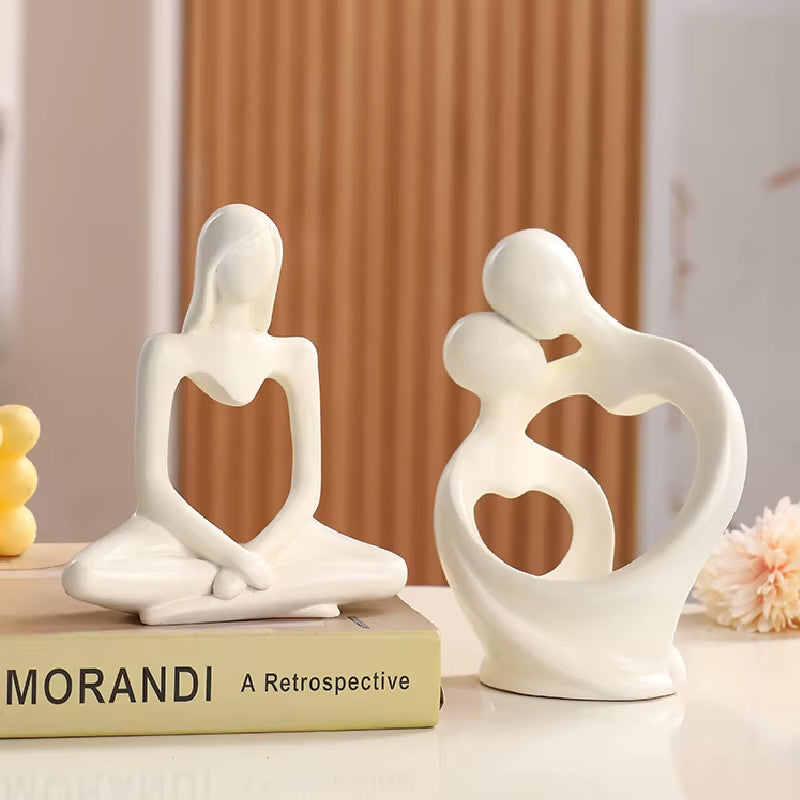 Nordic Abstract Couple Statue - Modern Home Decor & Gift for Wine and TV Cabinets
