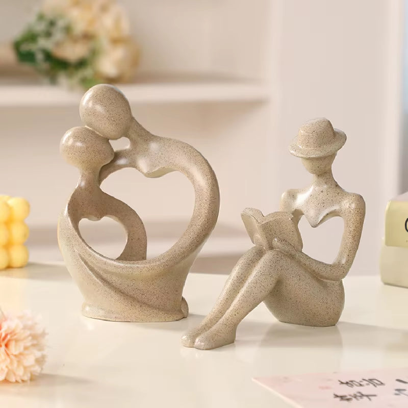 Nordic Abstract Couple Statue - Modern Home Decor & Gift for Wine and TV Cabinets