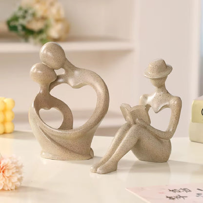 Nordic Abstract Couple Statue - Modern Home Decor & Gift for Wine and TV Cabinets
