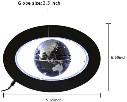 Floating Globe Desk Toy - Perpetual Motion Decoration with Magnetic Rotation for Home & Office