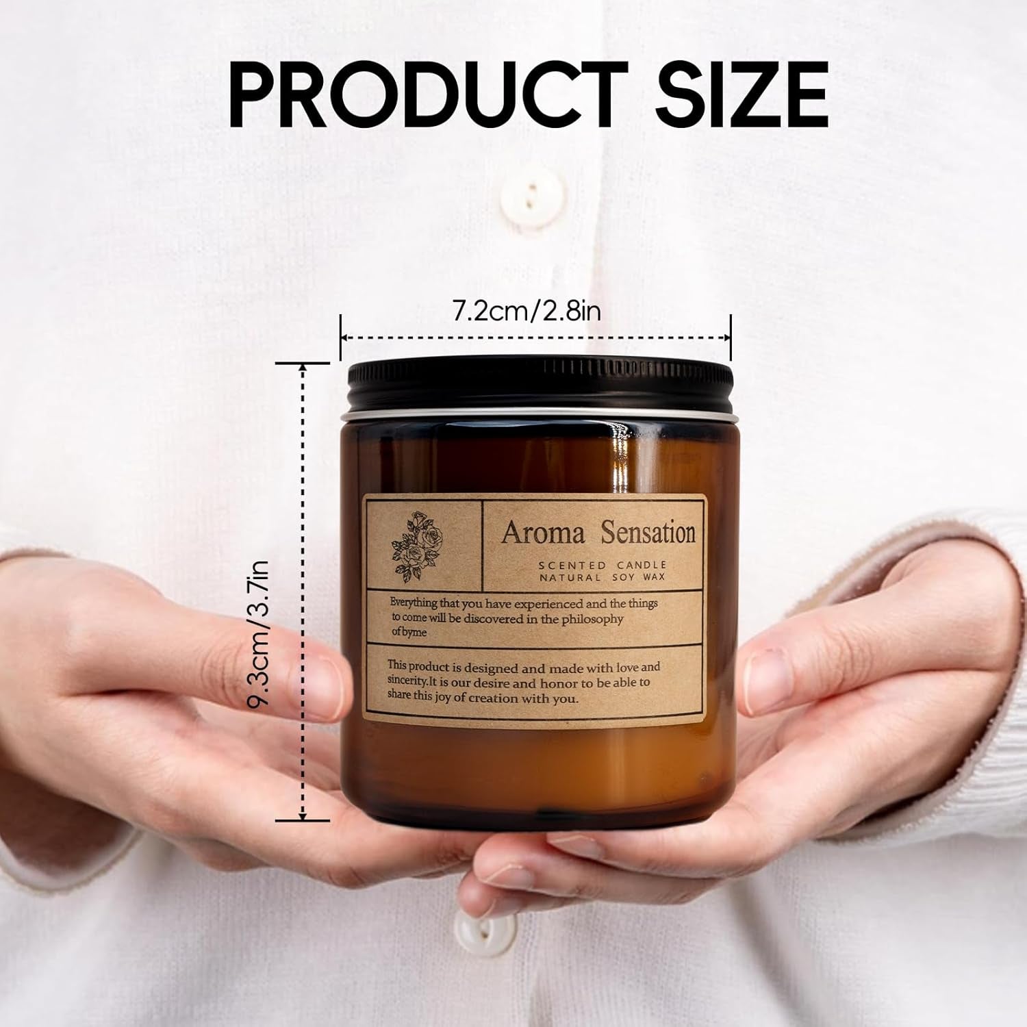 Relaxing Organic Lavender Candles - Non-Toxic Soy for Stress Relief & Meditation (7Oz)