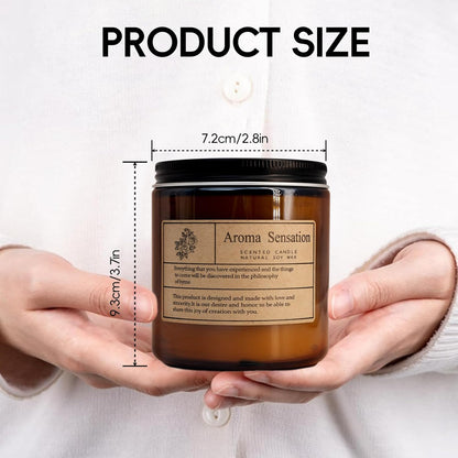 Relaxing Organic Lavender Candles - Non-Toxic Soy for Stress Relief & Meditation (7Oz)