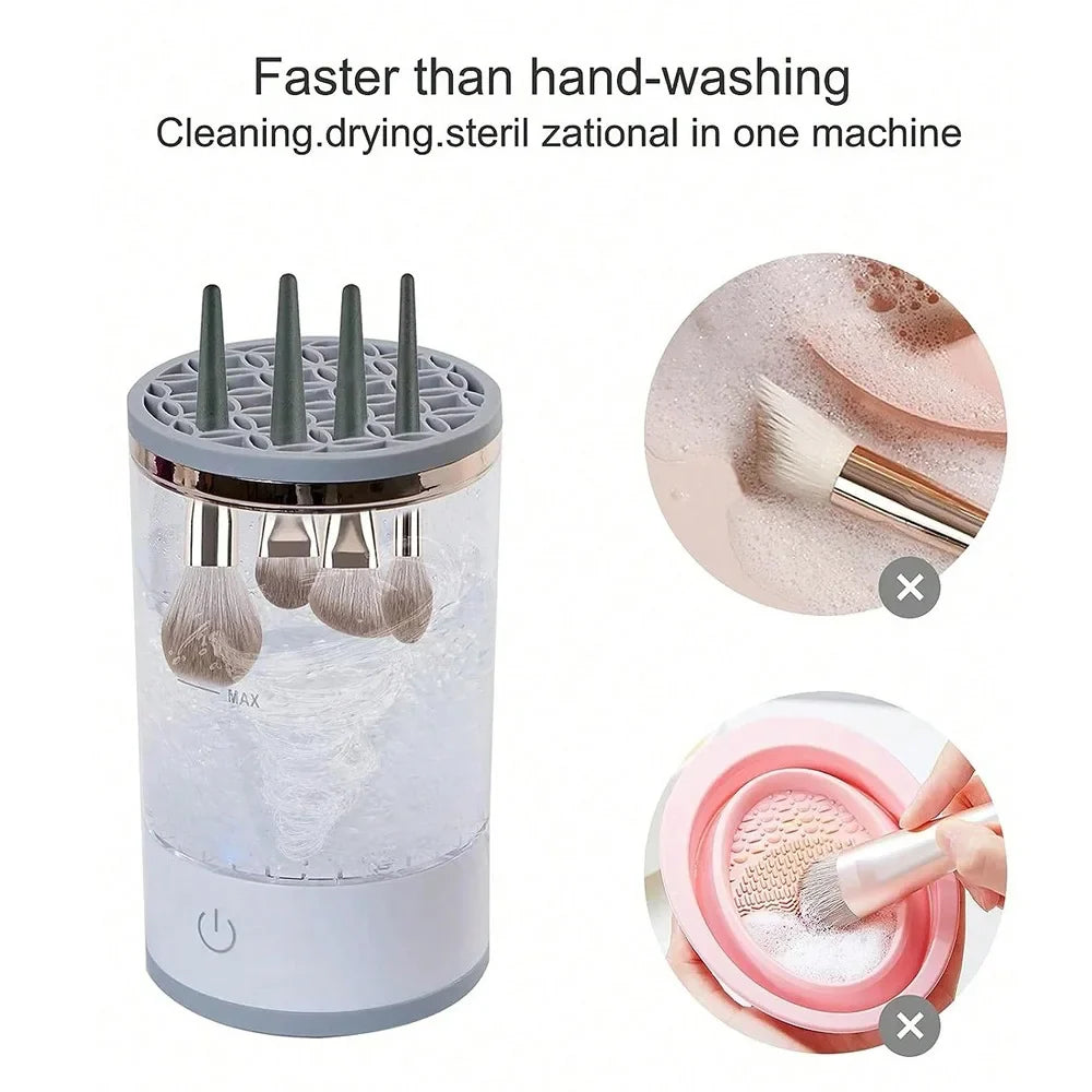 GlamSwirl – Automatic Brush Washer & Instant Dryer