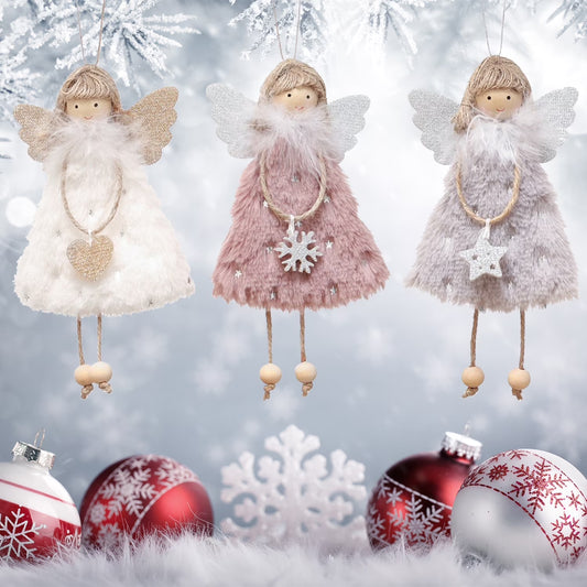 Holiday Hilarity: Three Tiny Angelic Ornament Dolls Ready to Hang Out on Your Tree!