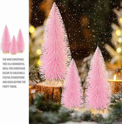 Tiny Trees for a Merry Mini-Mess: 9 Pocket-Sized Pink and White Festive Foliage for Tabletop Shenanigans!