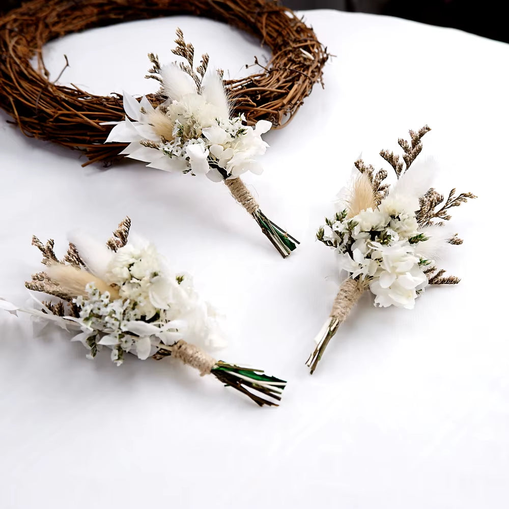 Stunning Handmade Boho Dried Flower Bouquet - Perfect for Mini Weddings, DIY Crafts, and Stylish Decor! 🌼💐✨💖