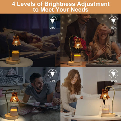 Illuminate Your Space with Our Dimmable Candle Warmer Lamp! 🌟 Perfect for Scented Candles & Comes with 2 Bulbs! 🕯️✨ #HomeDecor #CandleLover