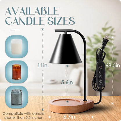 Illuminate Your Space with a Chic Black Candle Warmer Lamp - Includes 2 Eco-Friendly Bulbs! 🕯️✨