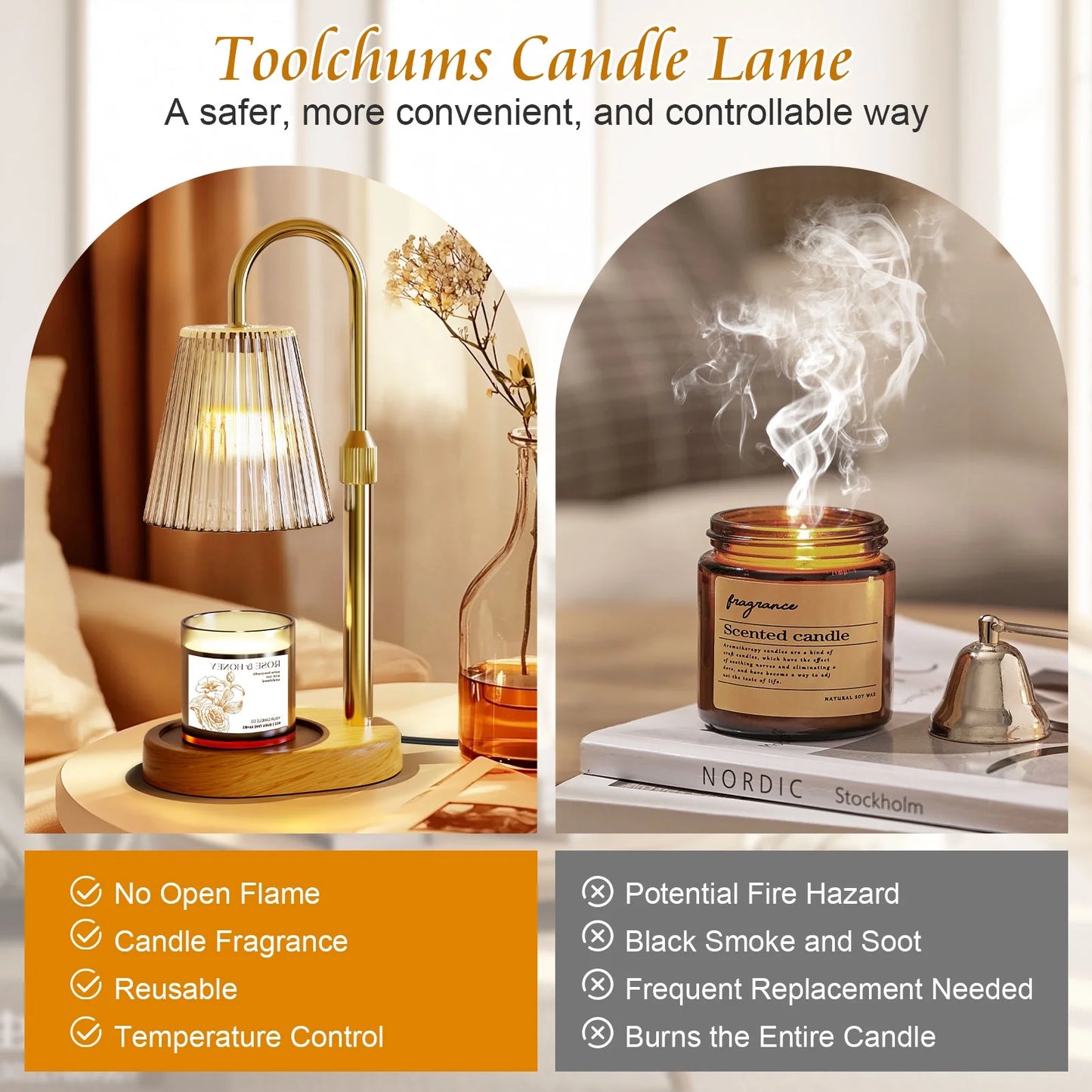 Transform Your Space with Our Timer Candle Warmer Lamp—Perfect Gift for Moms & Housewarming Celebrations! 🕯️✨