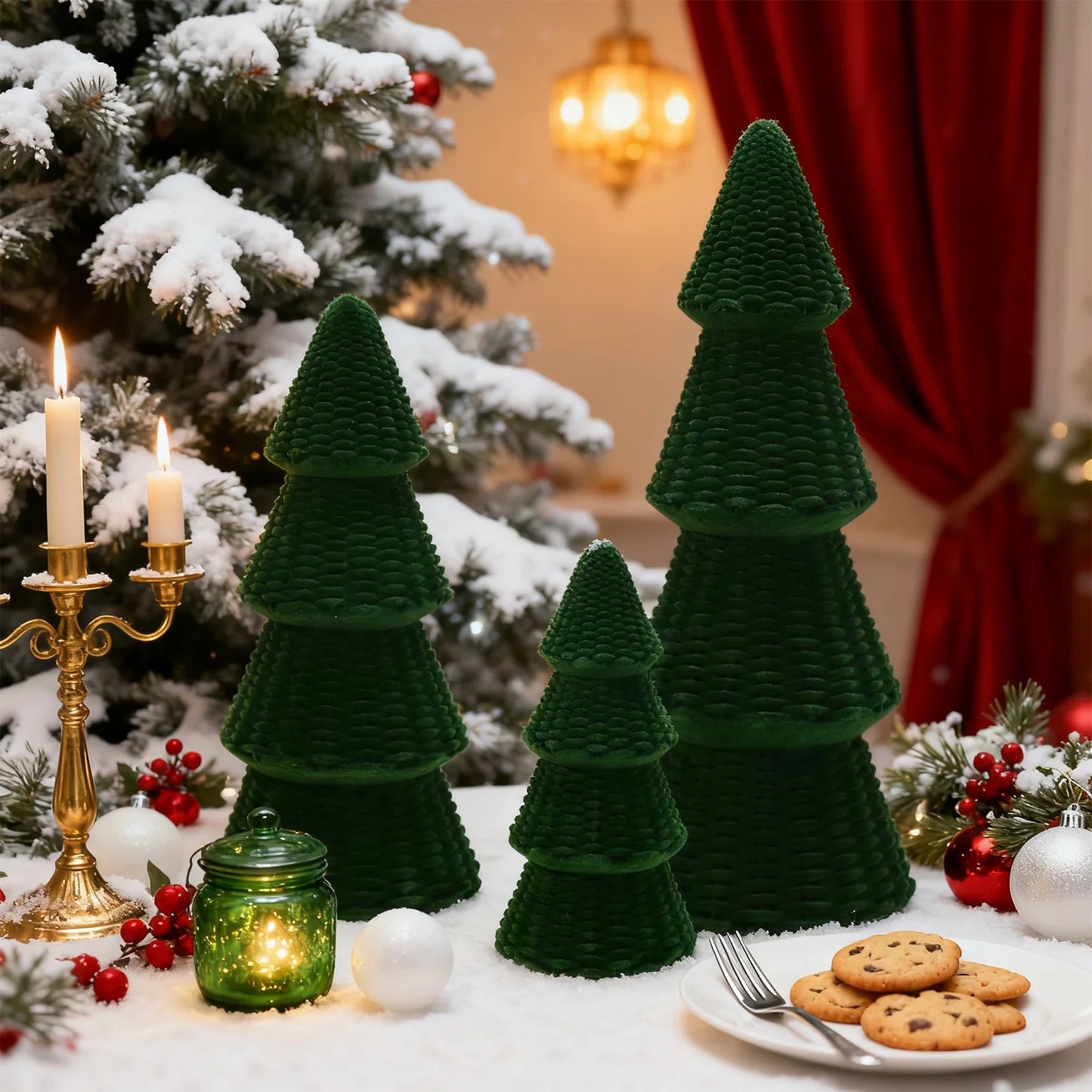 Funky Velvet Mini Christmas Trees: The Perfect Tiny Forest for Your Tabletop Holiday Shenanigans!