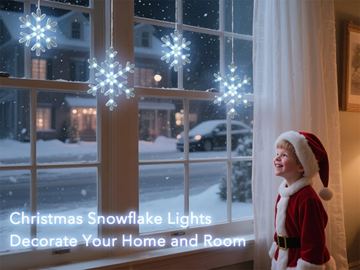 Brighten up your holidays with our stunning 9ft Christmas Snowflake String Lights! ❄️✨ Featuring 10 beautiful blue & cool white LEDs with a magical twinkle effect, these connectable, waterproof lights are perfect for your indoor and outdoor decor. Illuminate your eaves, garden, and yard in style! #HolidayDecor #ChristmasLights