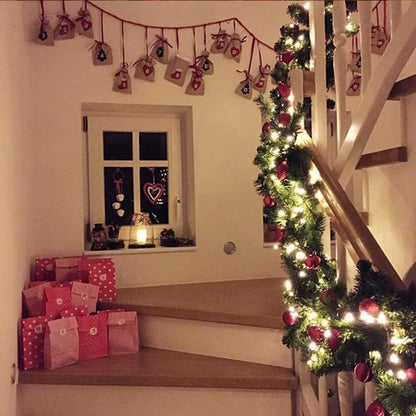 Jingle All the Way: 2.7M of Colorful Rattan Magic to Make Your Mantel Swoon and Your Stairs Sing!