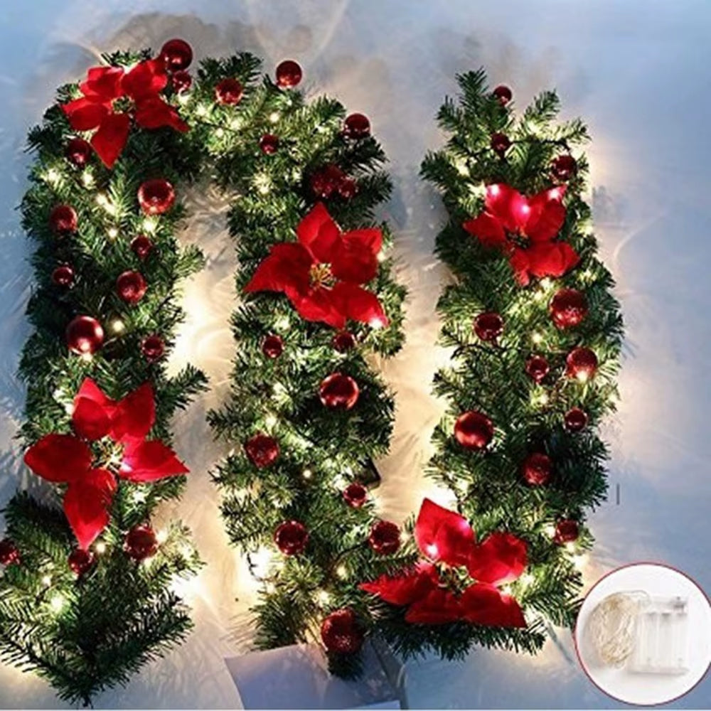 Jingle All the Way: 2.7M of Colorful Rattan Magic to Make Your Mantel Swoon and Your Stairs Sing!