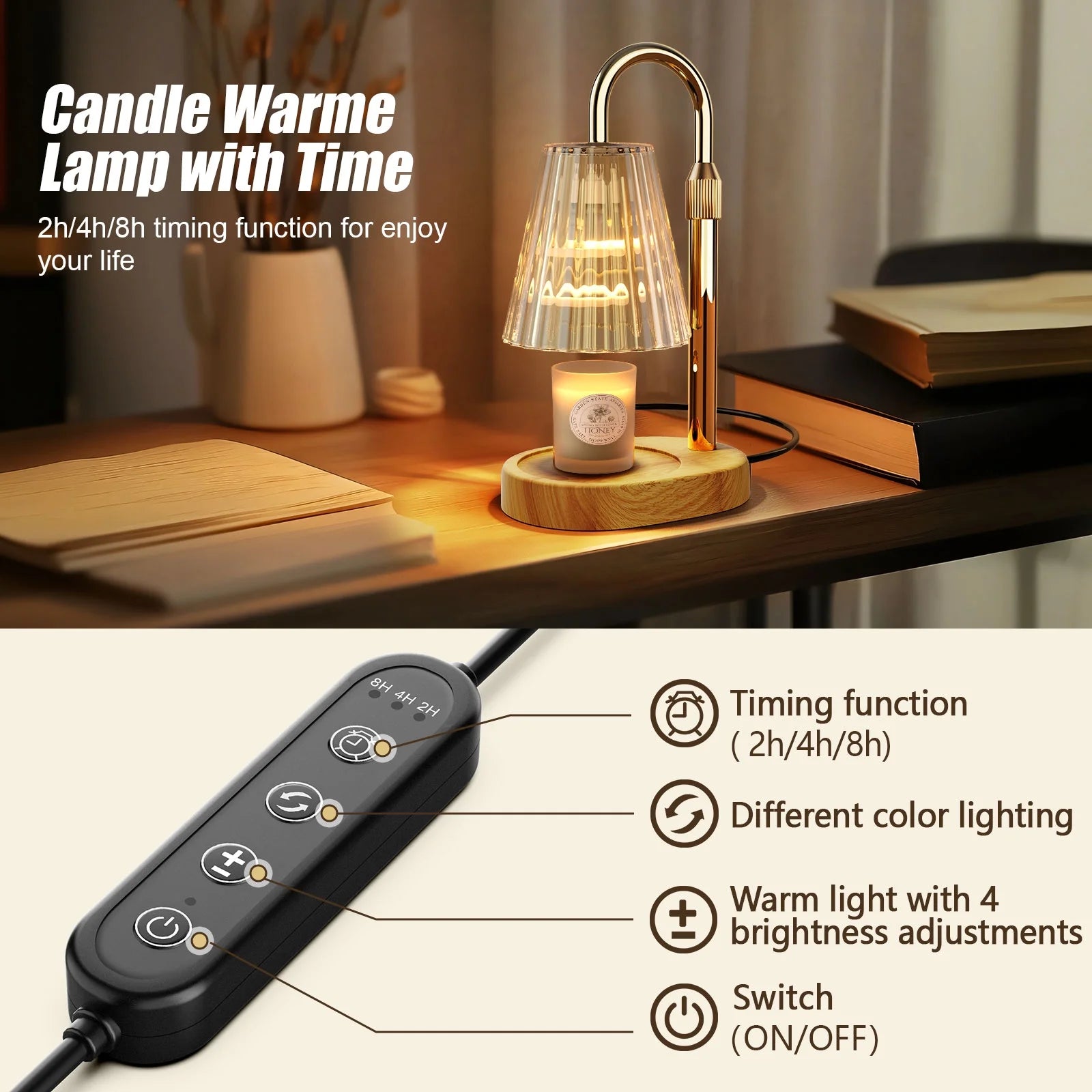 Transform Your Space with Our Timer Candle Warmer Lamp—Perfect Gift for Moms & Housewarming Celebrations! 🕯️✨