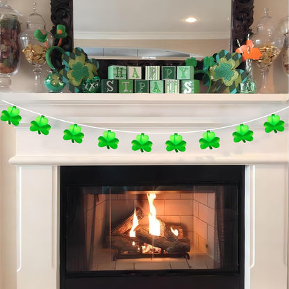 Light Up Your St. Patrick's Day with Festive 8.5Ft Shamrock String Lights! 🍀💚 Perfect for Parties, Bars, and Garden Decor!