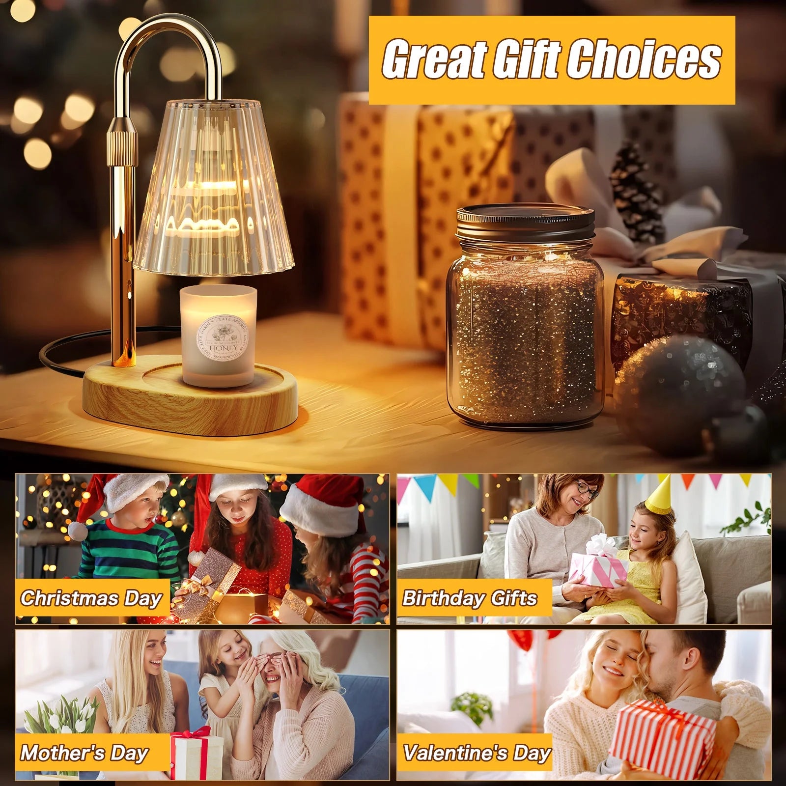 Transform Your Space with Our Timer Candle Warmer Lamp—Perfect Gift for Moms & Housewarming Celebrations! 🕯️✨