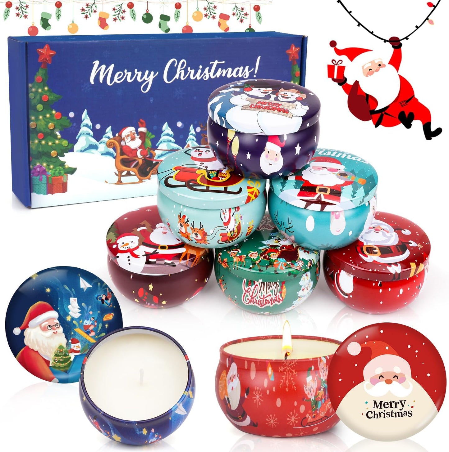 Yule Light Up Your Life: 8-Pack of Jolly Scented Candles for Coworker Gifting Chaos and Festive Birthday Shenanigans!
