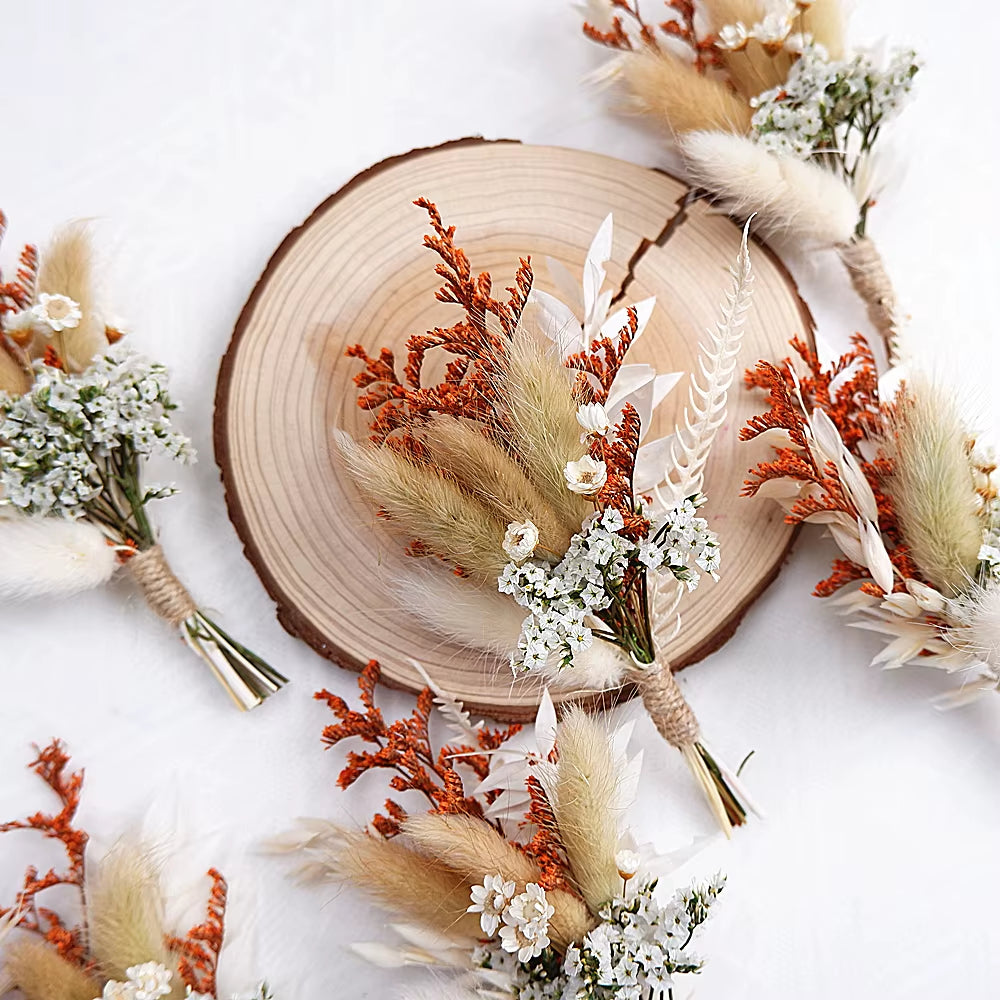 Stunning Handmade Boho Dried Flower Bouquet - Perfect for Mini Weddings, DIY Crafts, and Stylish Decor! 🌼💐✨💖