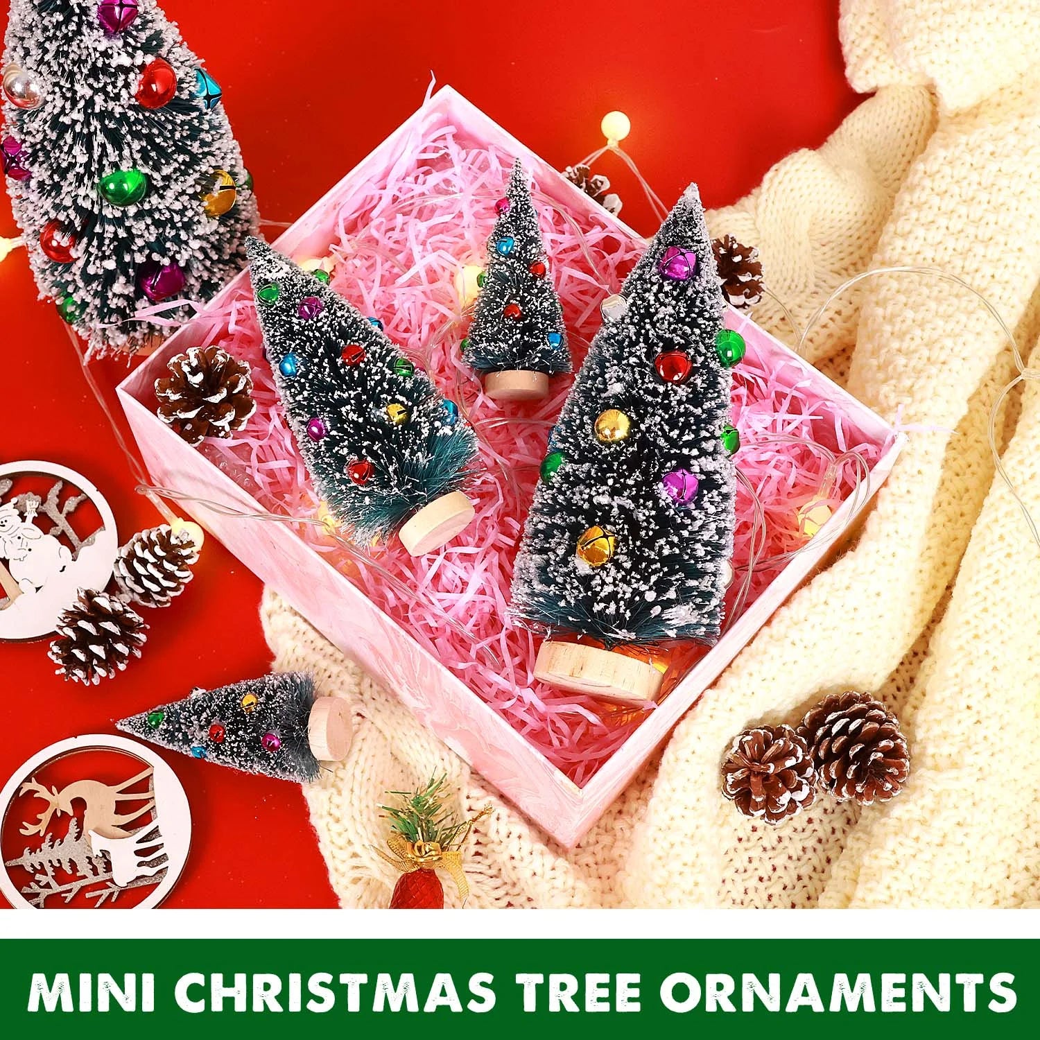 Tiny Faux Fir Five-Pack: The Micro Christmas Forest with Bling - Little Brush Trees to Deck Your Halls and Confound Your Cats!