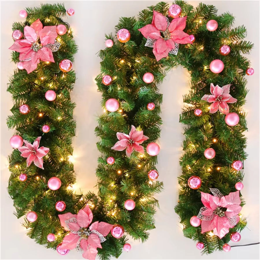 Jingle All the Way: 2.7M of Colorful Rattan Magic to Make Your Mantel Swoon and Your Stairs Sing!