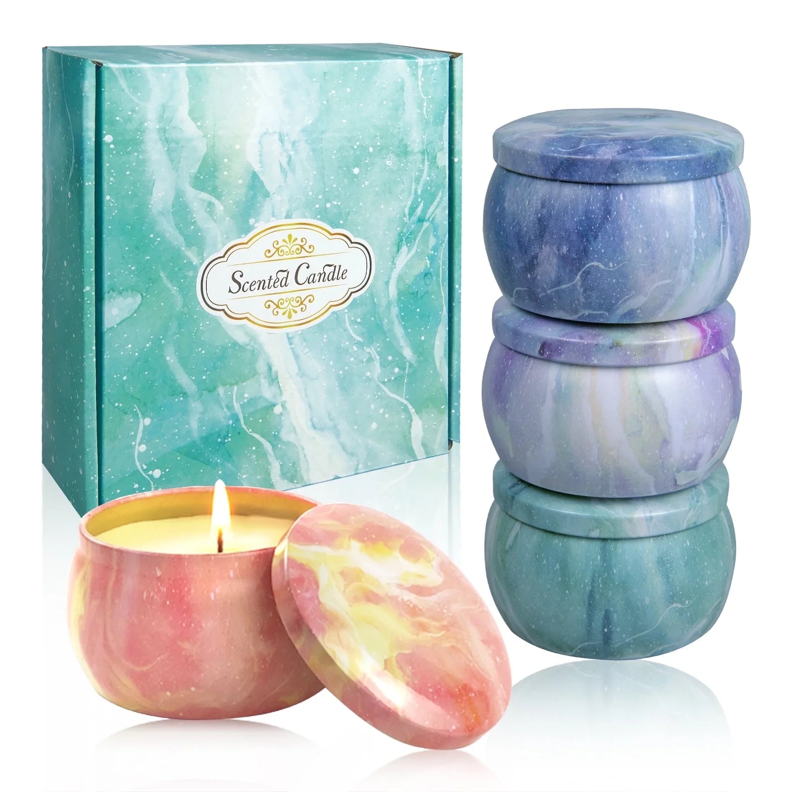 Treat Her to a Luxurious Scented Candle Gift Set! 🍂✨ Perfect for Stress Relief & Every Occasion - Birthdays, Holidays, and More! 🕯️💖