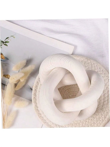Chic Hand Carved Boho Coffee Table Decoration - Modern Rustic Chain Link Decor for Living Room & Bedroom