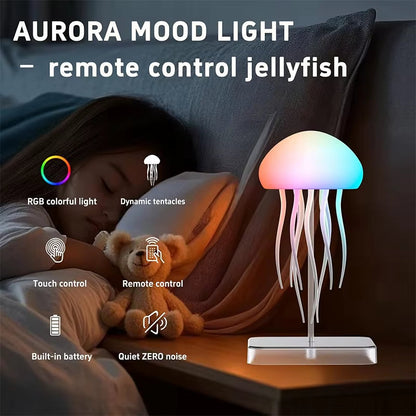 Lumora Lamp – Rechargeable Night Light with 9 Floating Tentacles, 11 Colors, Smart Touch & Remote Control – Bedside, Desk & Home Décor