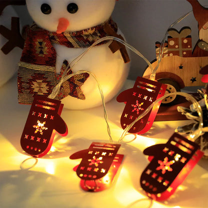 Festive LED String Lights - Santa, Elk & Snowman Christmas Ornaments for Holiday Decor & New Year Gifts