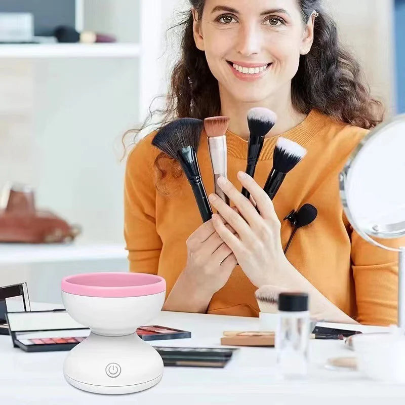 Say goodbye to dirty brushes! 🧖‍♀️✨ Check out this Portable USB Electric Makeup Brush Cleaner – a game changer for flawless beauty! 💄🖌️ #MakeupMustHave #GlamOnTheGo