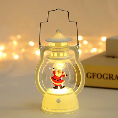 2025 LED Lamp Decor Christmas Portable Lantern Santa Claus Xmas Tree Wind Lights Pendant Navidad Christmas New Year Decoration