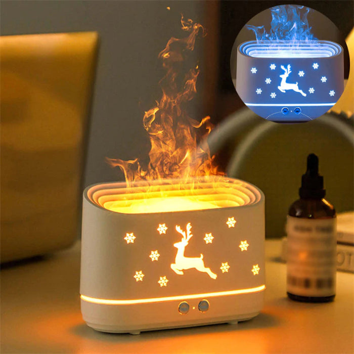 Elk Flame Humidifier and Diffuser - Silent Atmosphere Lamp for Holiday Home Décor