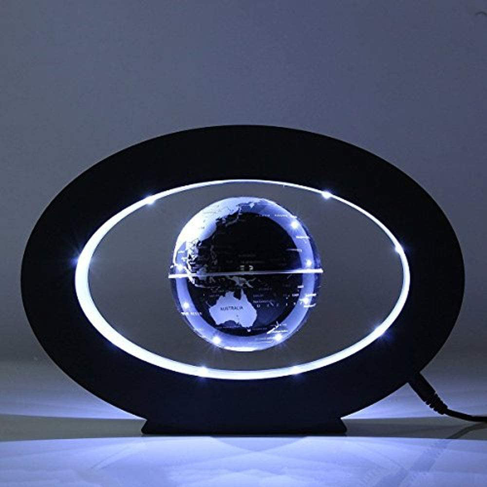 Floating Globe Desk Toy - Perpetual Motion Decoration with Magnetic Rotation for Home & Office