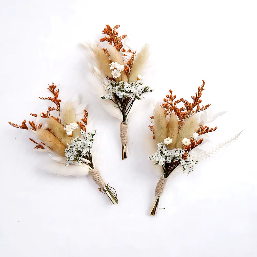 Stunning Handmade Boho Dried Flower Bouquet - Perfect for Mini Weddings, DIY Crafts, and Stylish Decor! 🌼💐✨💖