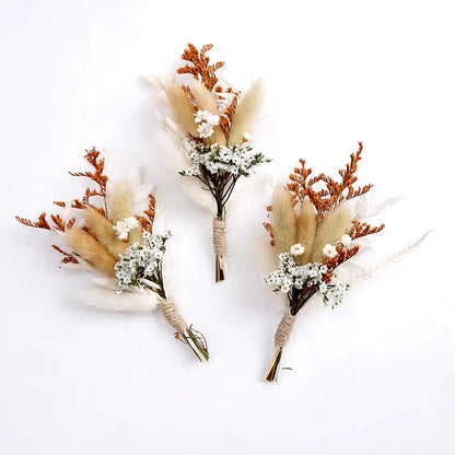 Stunning Handmade Boho Dried Flower Bouquet - Perfect for Mini Weddings, DIY Crafts, and Stylish Decor! 🌼💐✨💖