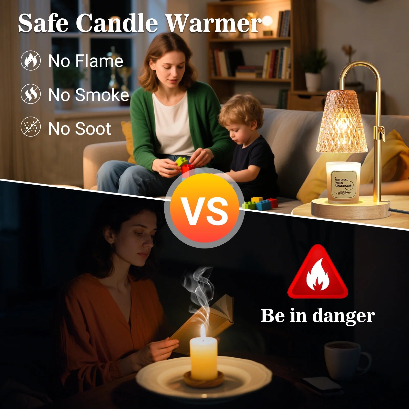 Transform Your Space with Our Stylish Candle Warmer Lamp! 🕯️✨ Dimmable & Adjustable, Perfect for Home Decor! #CandleLovers #HomeDecor #WaxMelter