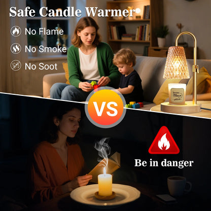 Transform Your Space with Our Stylish Candle Warmer Lamp! 🕯️✨ Dimmable & Adjustable, Perfect for Home Decor! #CandleLovers #HomeDecor #WaxMelter