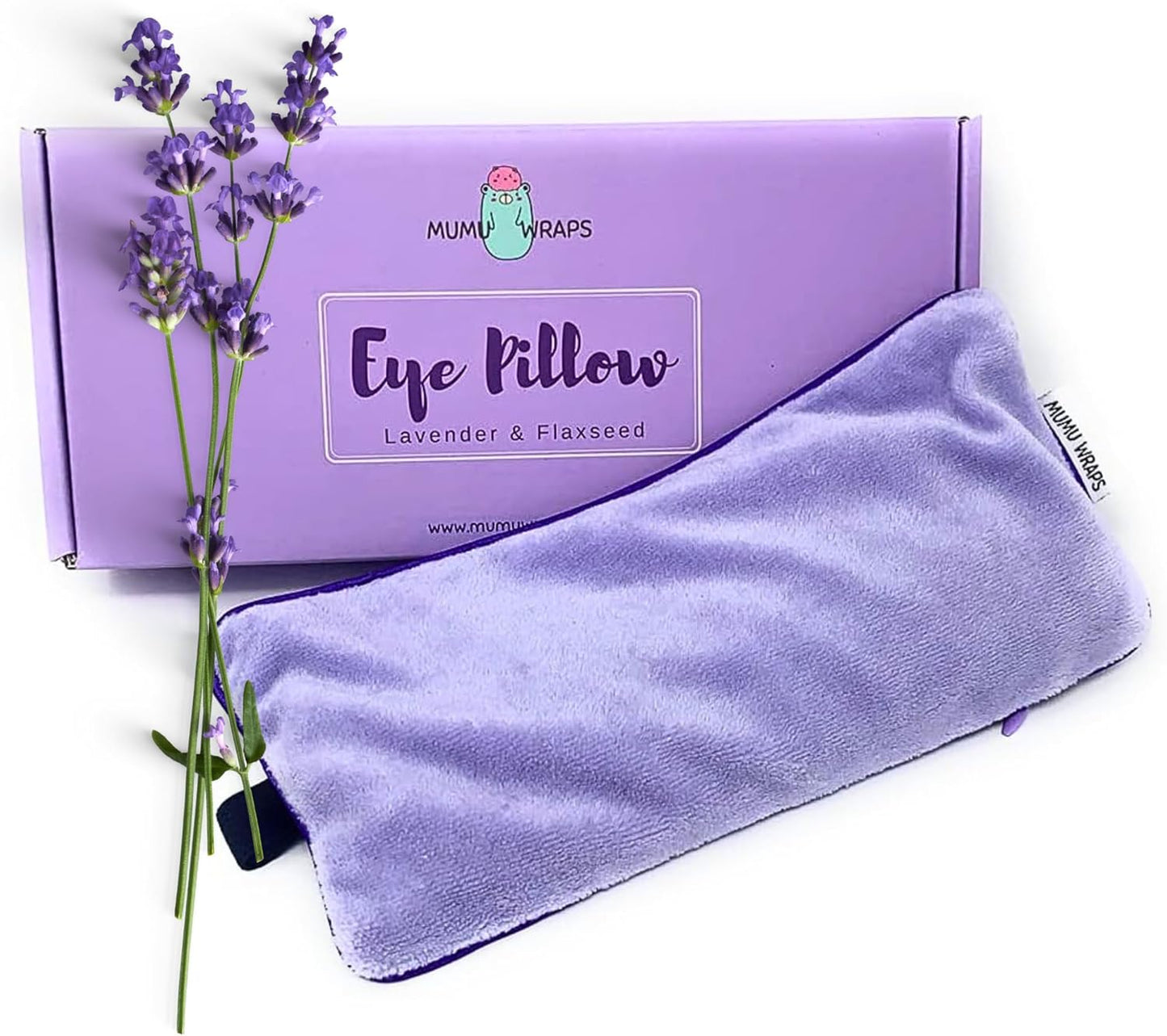 Unwind in Bliss with Mumu Wraps Lavender Eye Pillow 🌿✨ Perfect for Sleep, Yoga, and Meditation! 🧘‍♀️💕 Includes Extra Cover - The Ultimate Self-Care Gift for Moms and Women! #Relaxation #Aromatherapy #SelfCare