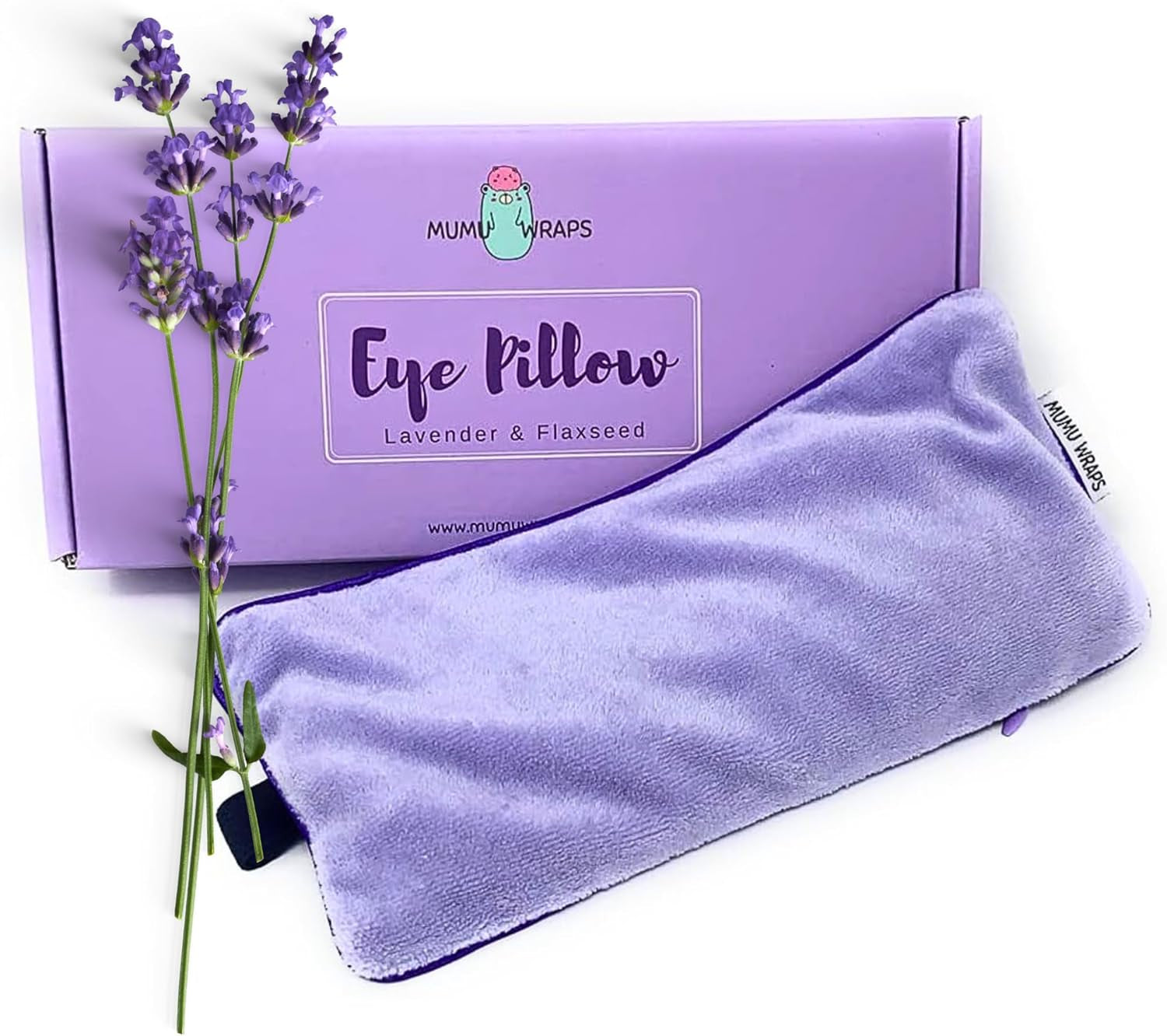 Unwind in Bliss with Mumu Wraps Lavender Eye Pillow 🌿✨ Perfect for Sleep, Yoga, and Meditation! 🧘‍♀️💕 Includes Extra Cover - The Ultimate Self-Care Gift for Moms and Women! #Relaxation #Aromatherapy #SelfCare