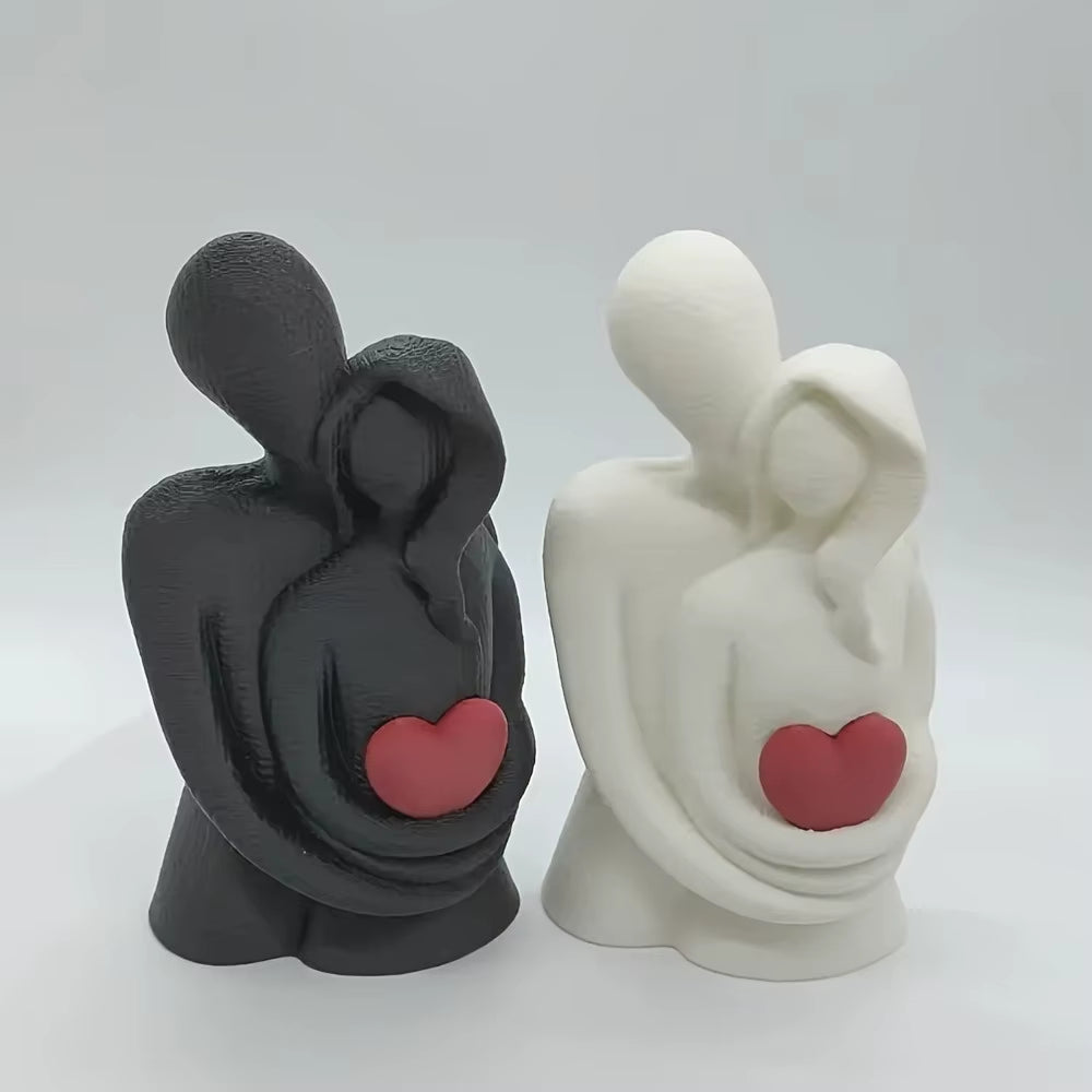 Modern Love Embracing Couple 3D Printing Statues - Stylish Home Decor & Perfect Gift Ideas