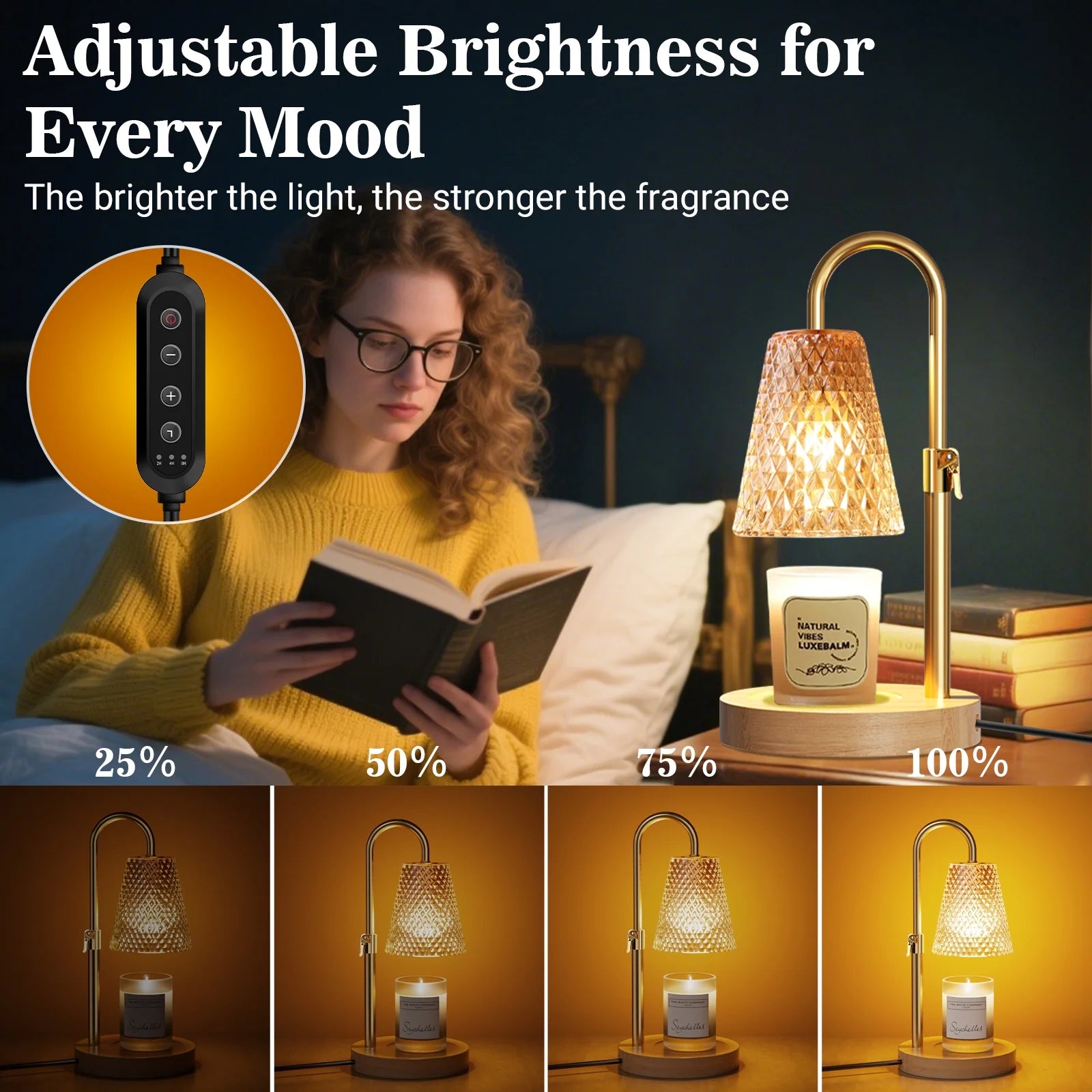 Transform Your Space with Our Stylish Candle Warmer Lamp! 🕯️✨ Dimmable & Adjustable, Perfect for Home Decor! #CandleLovers #HomeDecor #WaxMelter
