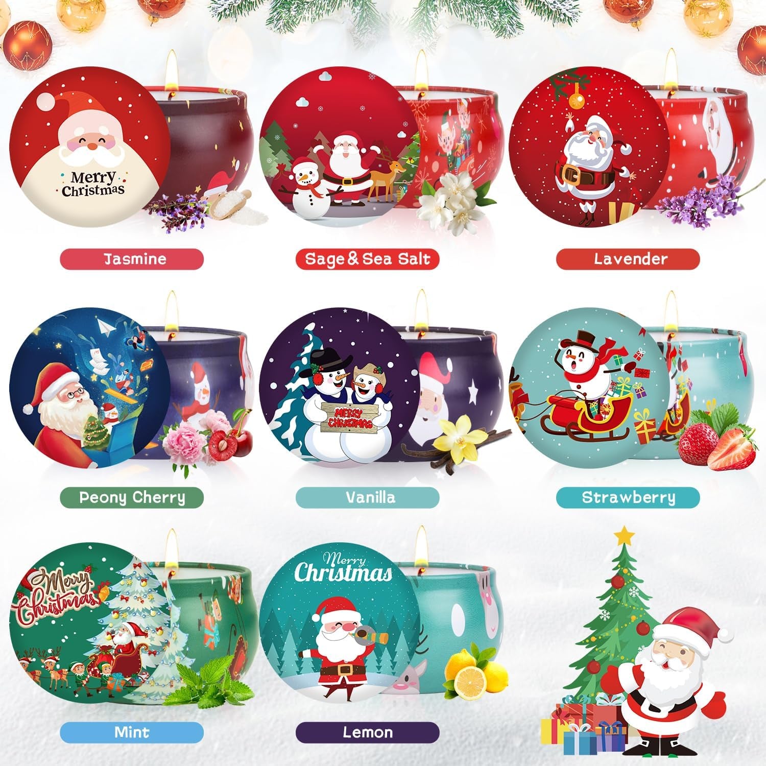 Yule Light Up Your Life: 8-Pack of Jolly Scented Candles for Coworker Gifting Chaos and Festive Birthday Shenanigans!