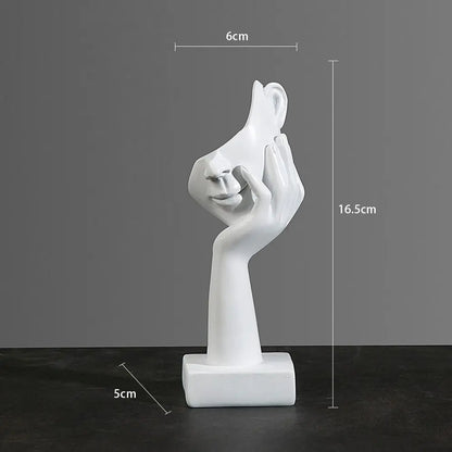Elegant Nordic Resin Abstract Face Figurine - Luxury Desktop Sculpture for Home and Office Decor