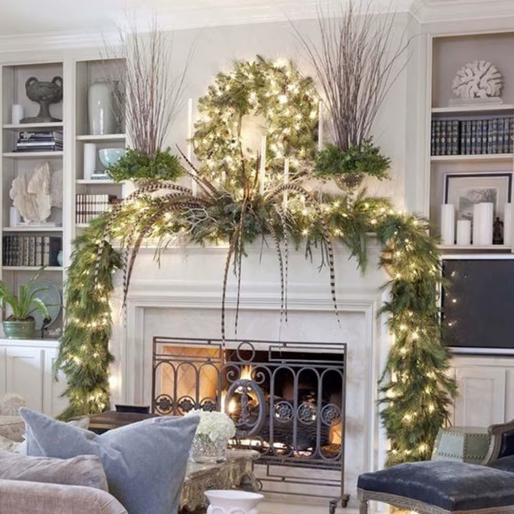 Jingle All the Way: 2.7M of Colorful Rattan Magic to Make Your Mantel Swoon and Your Stairs Sing!