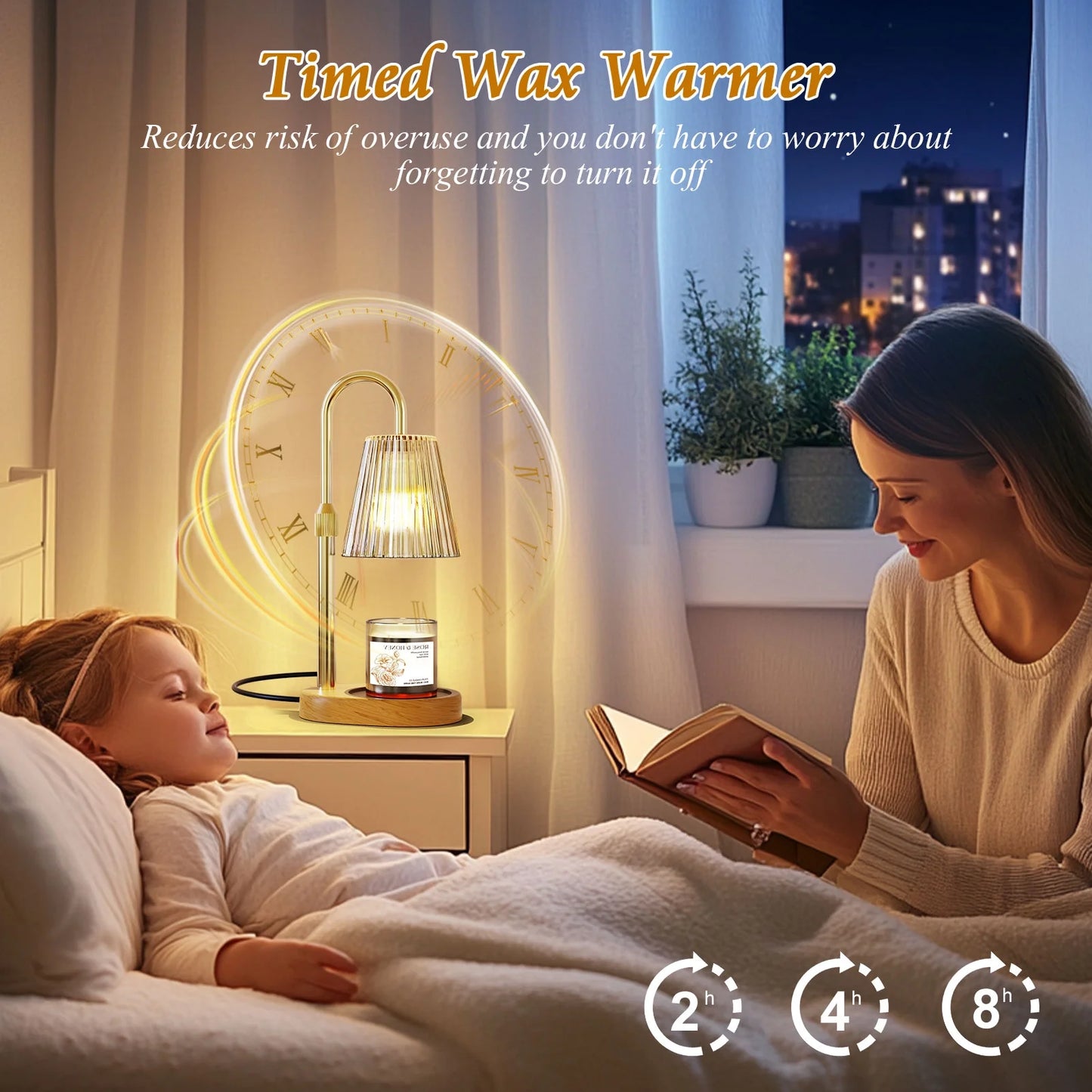 Transform Your Space with Our Timer Candle Warmer Lamp—Perfect Gift for Moms & Housewarming Celebrations! 🕯️✨