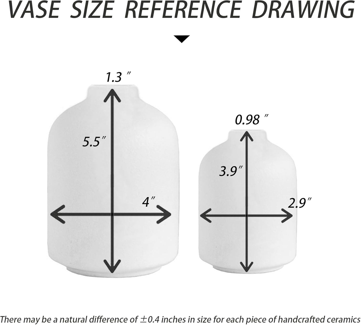 Elegant White Ceramic Vase for Home Decor - Perfect for Dried Flowers and Living Room Arrangements