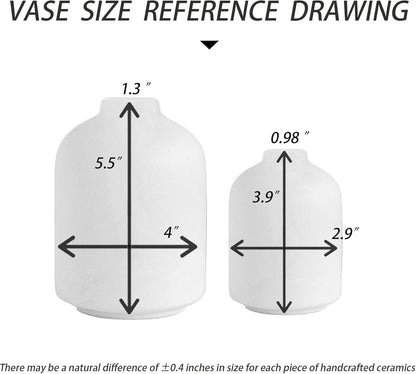 Elegant White Ceramic Vase for Home Decor - Perfect for Dried Flowers and Living Room Arrangements