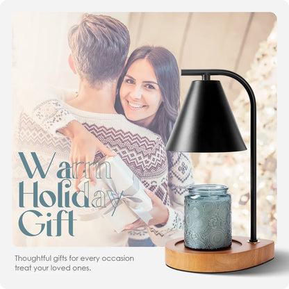 Illuminate Your Space with a Chic Black Candle Warmer Lamp - Includes 2 Eco-Friendly Bulbs! 🕯️✨