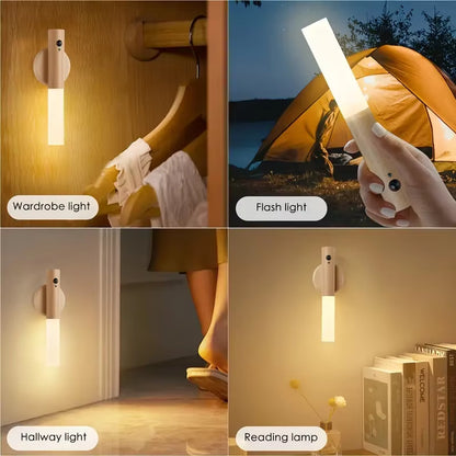 Rechargeable Smart Motion Sensor LED Night Light - Magnetic, Portable & Perfect for Any Room!